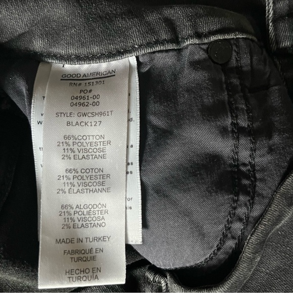 GOOD AMERICAN High Rise Good Waist Crop Skinny Jeans Washed Black Size 4 / 27 - Picture 10 of 10
